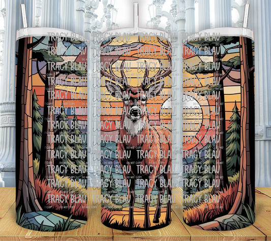 STAINED GLASS DEER