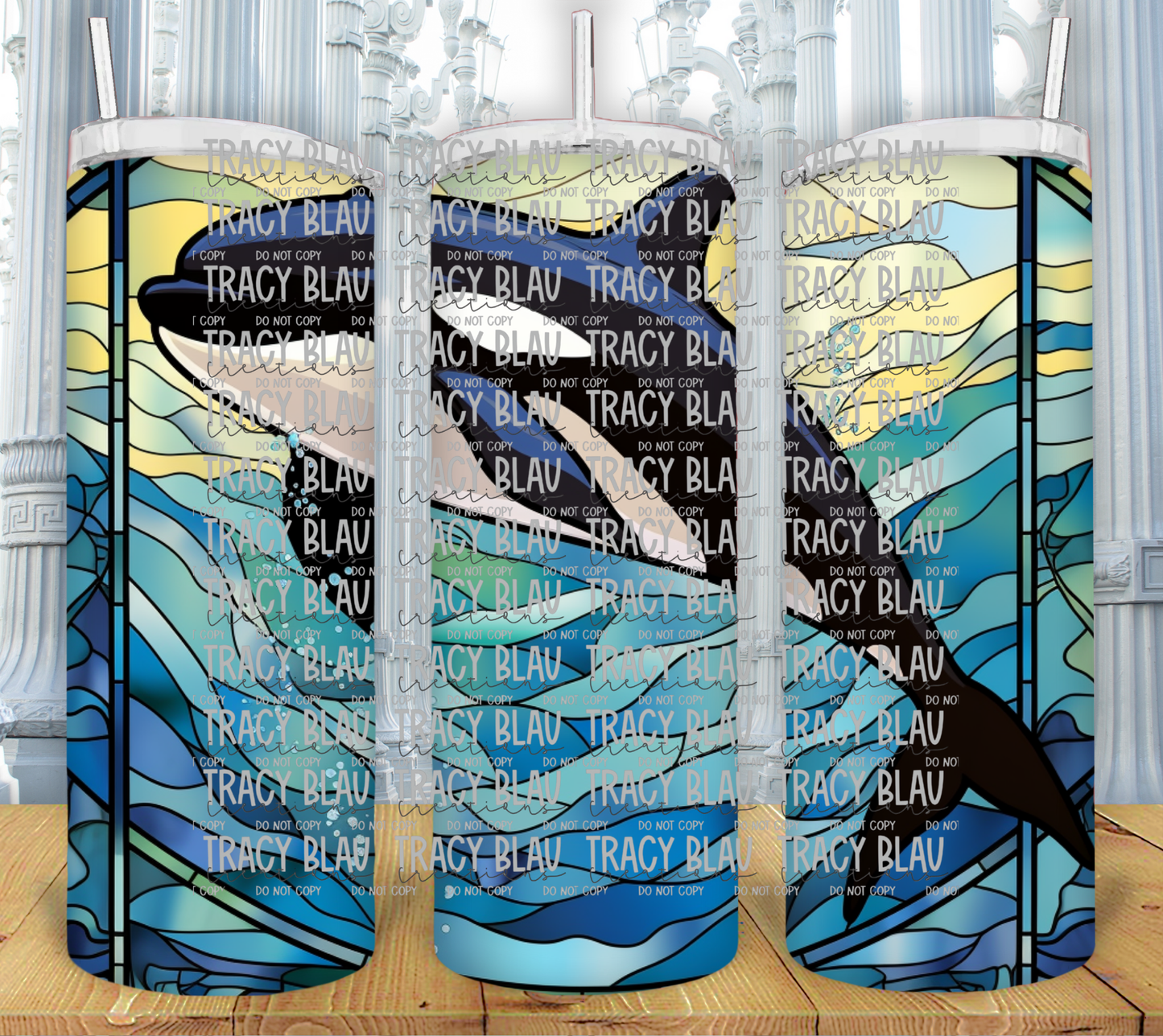 STAINED GLASS: WHALE