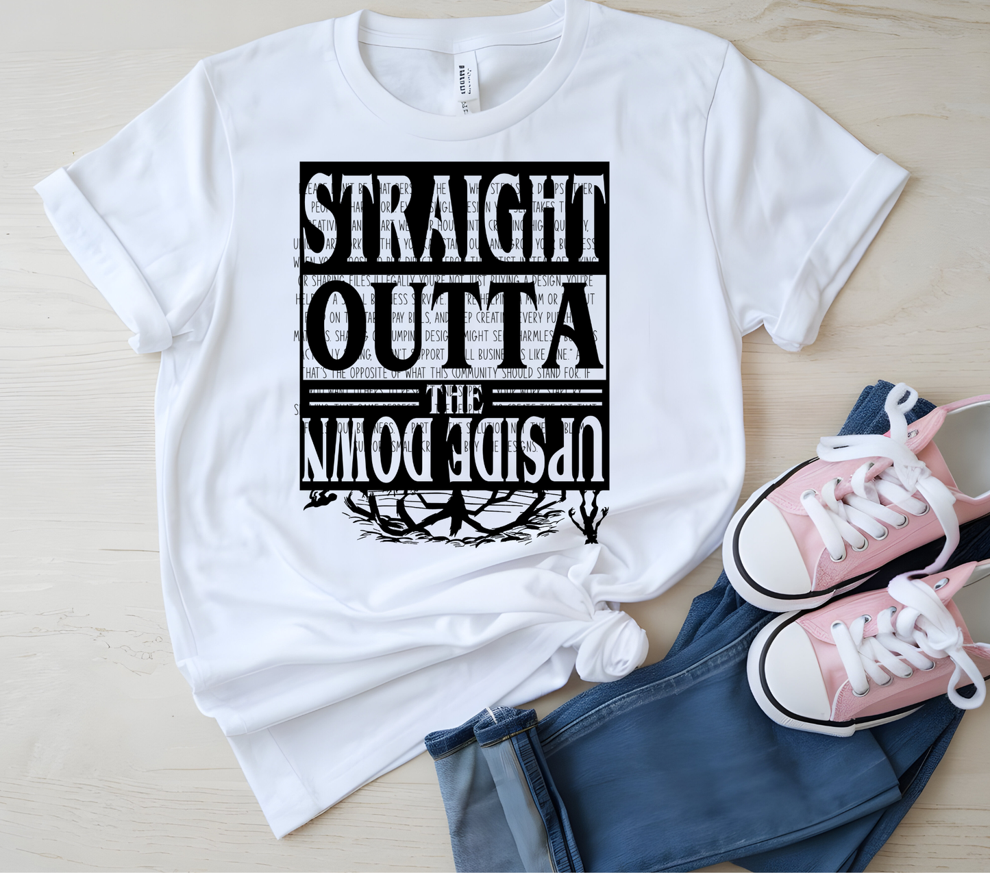STRAIGH OUTTA THE UPSIDE DOWN BLACK