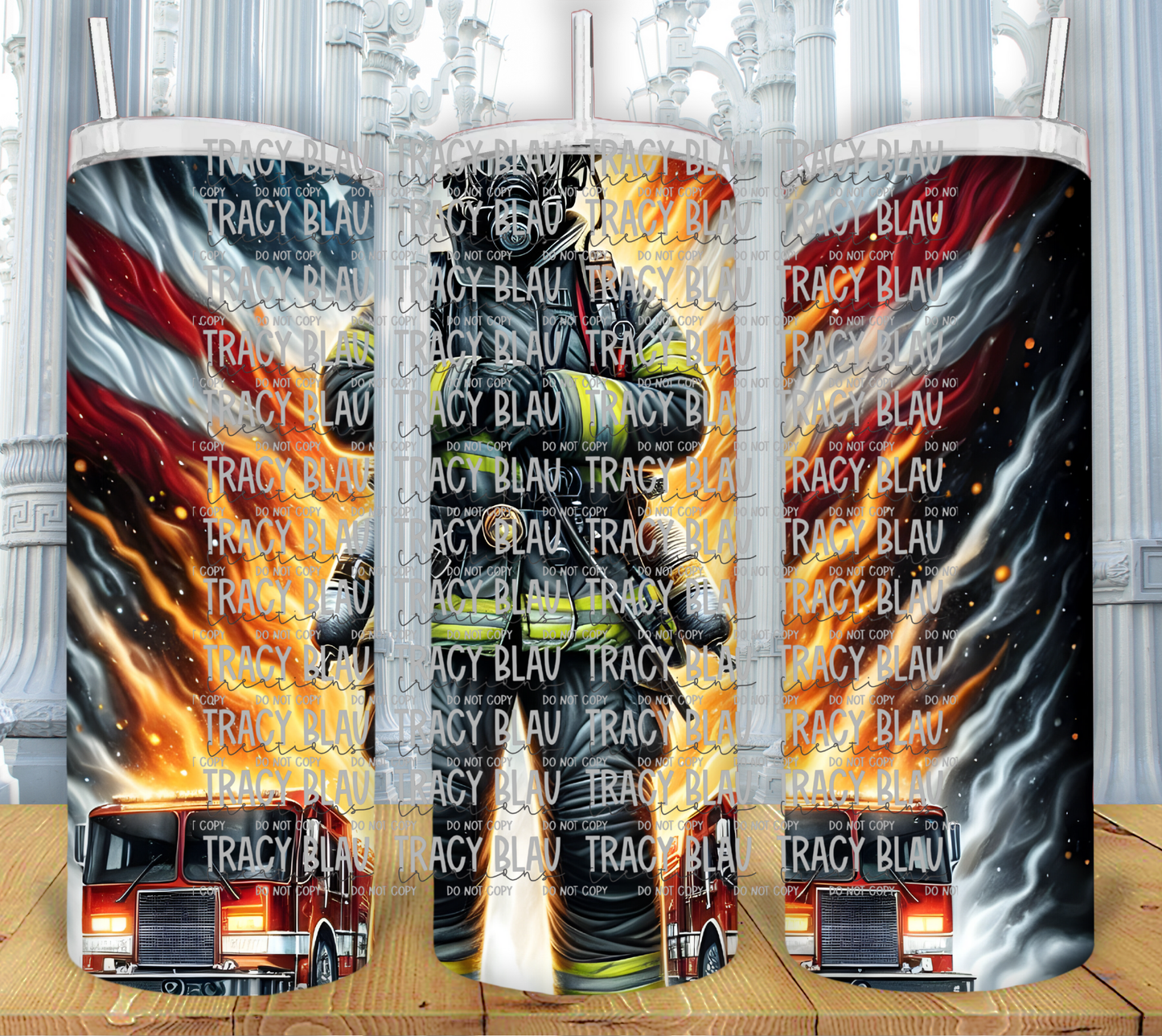 FIREFIGHTER AMERICAN FLAG 1