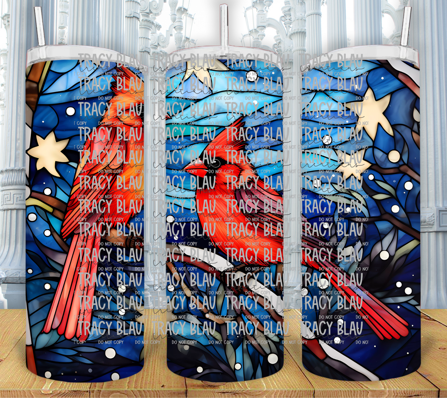 STAINED GLASS: CARDINALS