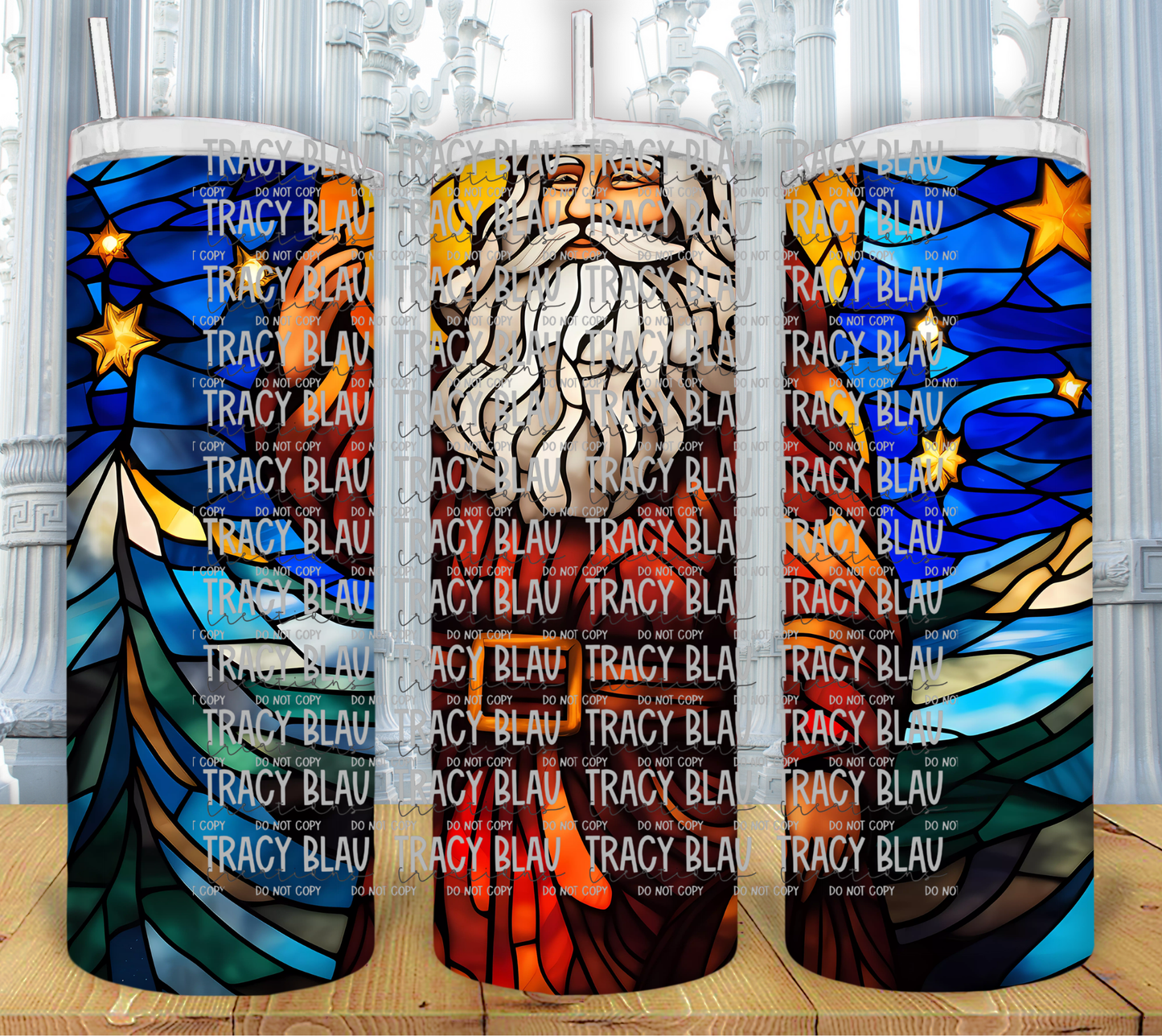 STAINED GLASS: SANTA CLAUS