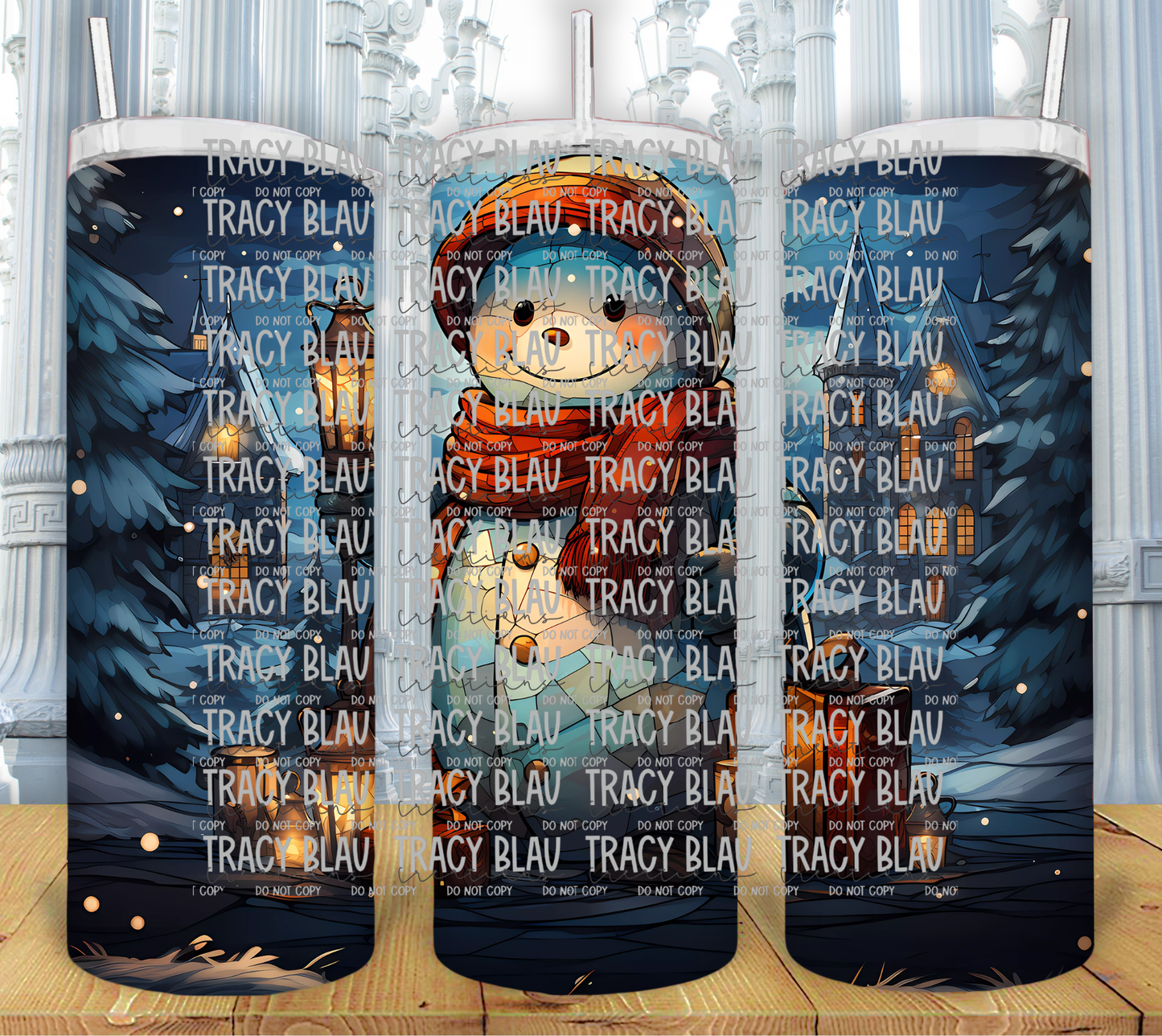 STAINED GLASS: SNOWMAN