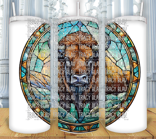 STAINED GLASS: HIGHLAND COW 1-04