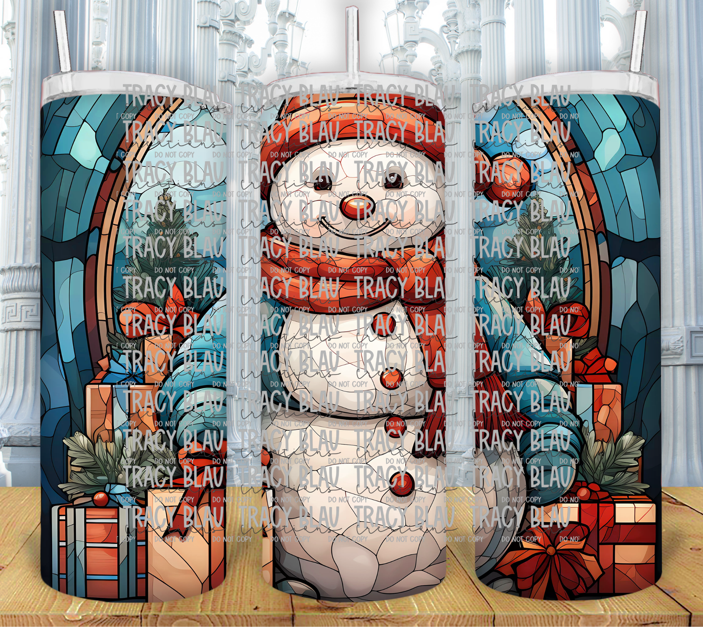 STAINED GLASS: SNOWMAN 21