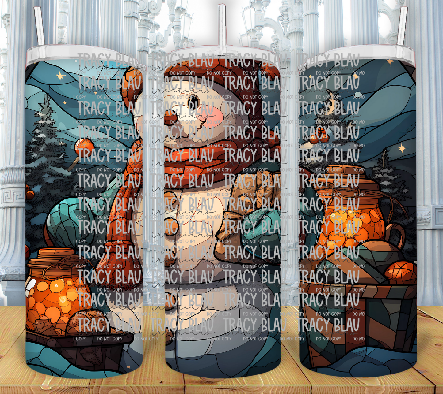 STAINED GLASS: SNOWMAN 28