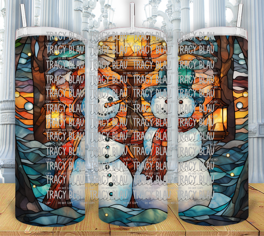 STAINED GLASS: SNOWMAN 1