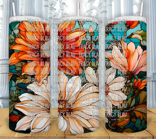 STAINED GLASS: FLOWER STAINED 3