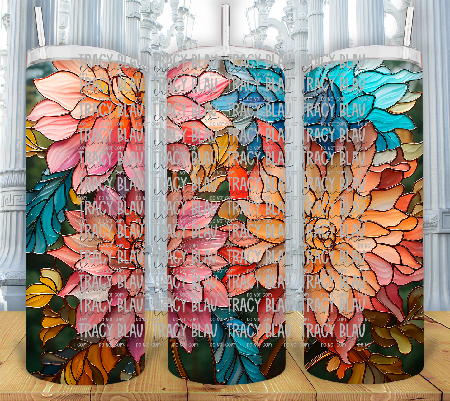 STAINED GLASS: FLOWER STAINED PASTEL