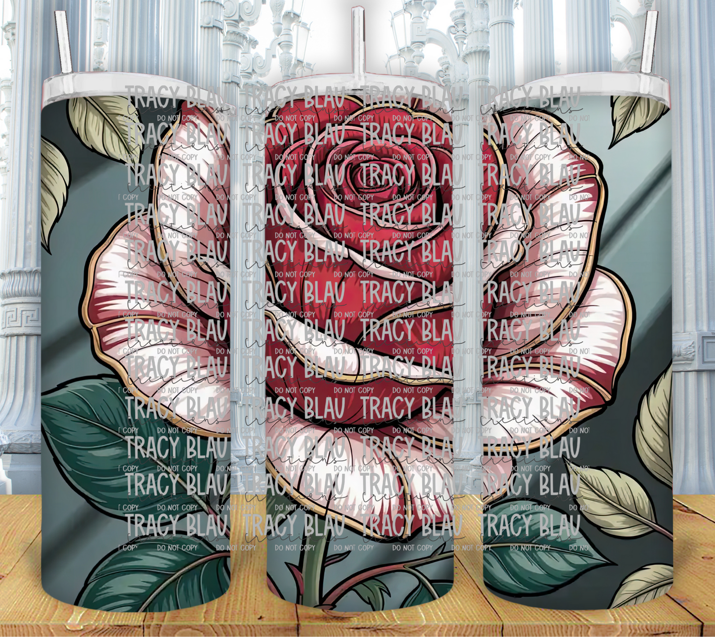 STAINED GLASS: ROSE