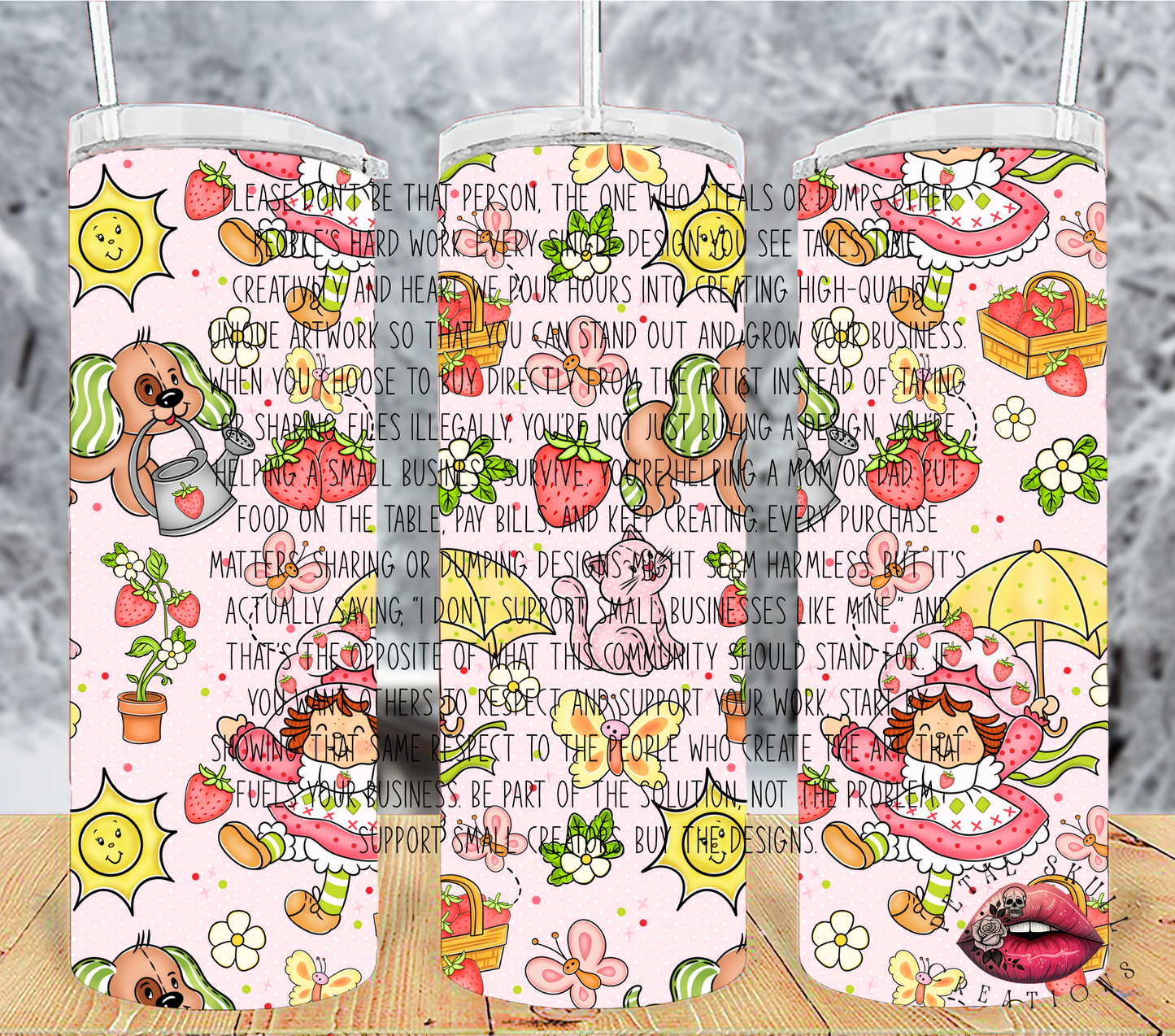 SPRING TIME STRAWBERRY TUMBLER