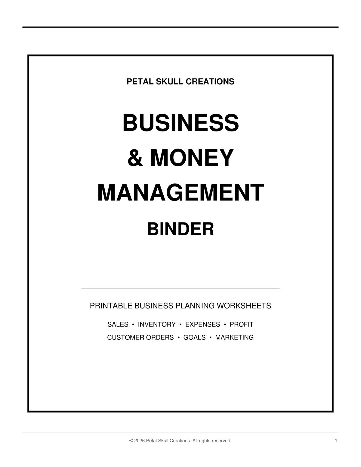 Business & Money Management
