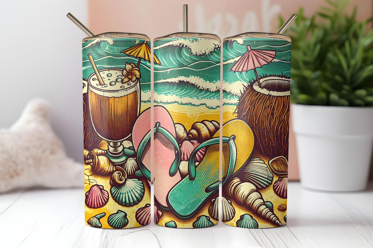 FLIP FLOPS BEACH OCEAN