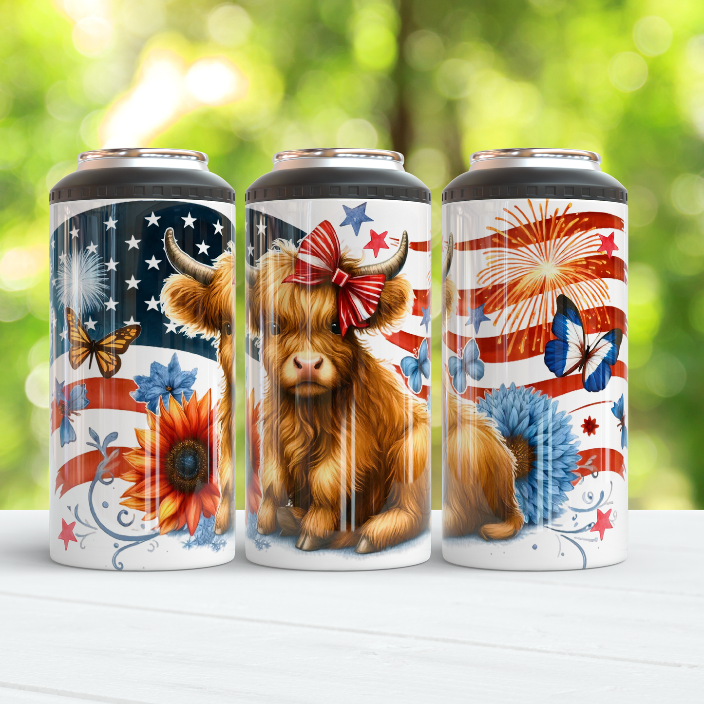 PATRIOTIC HIGHLAND COW