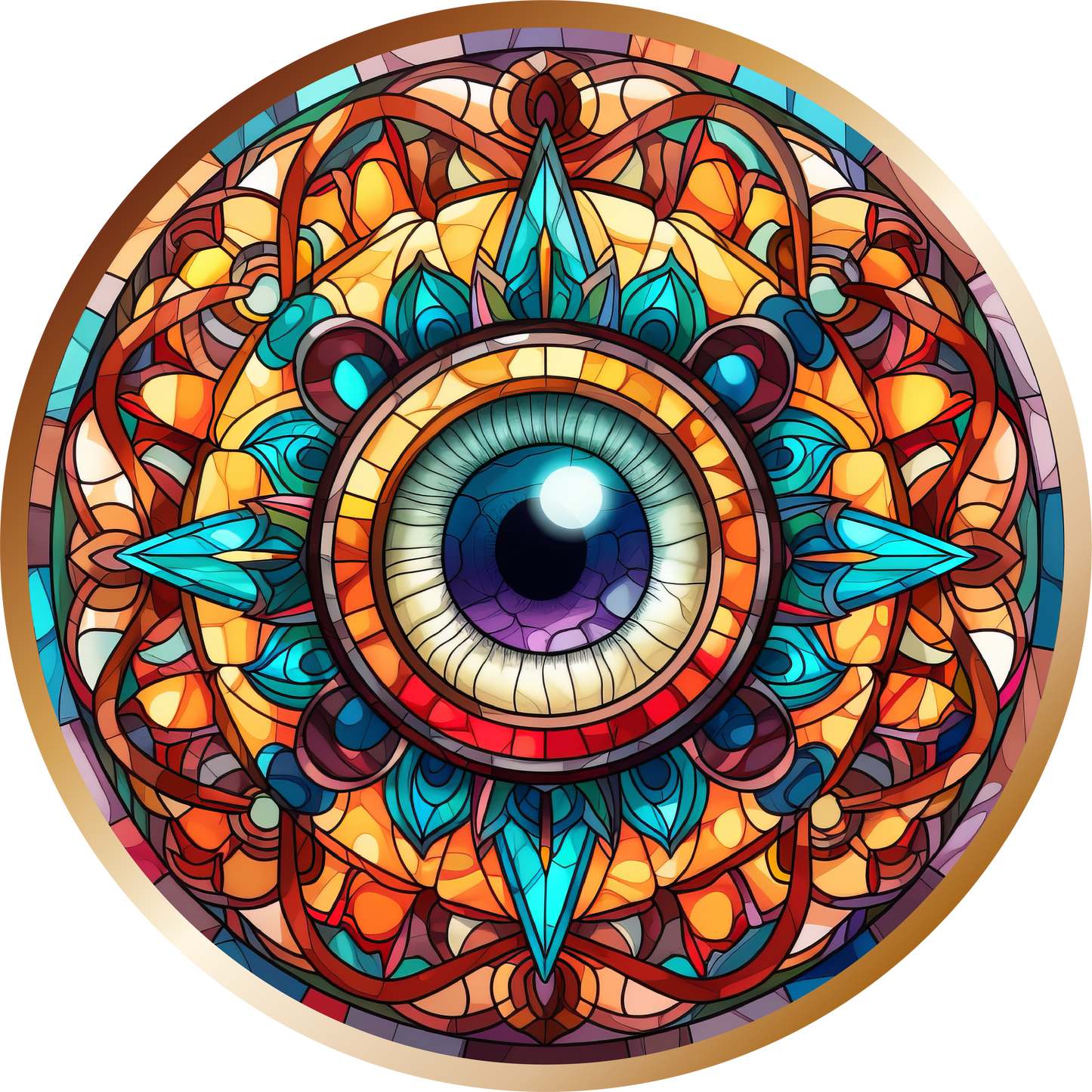 STAINED GLASS EVIL EYE 2