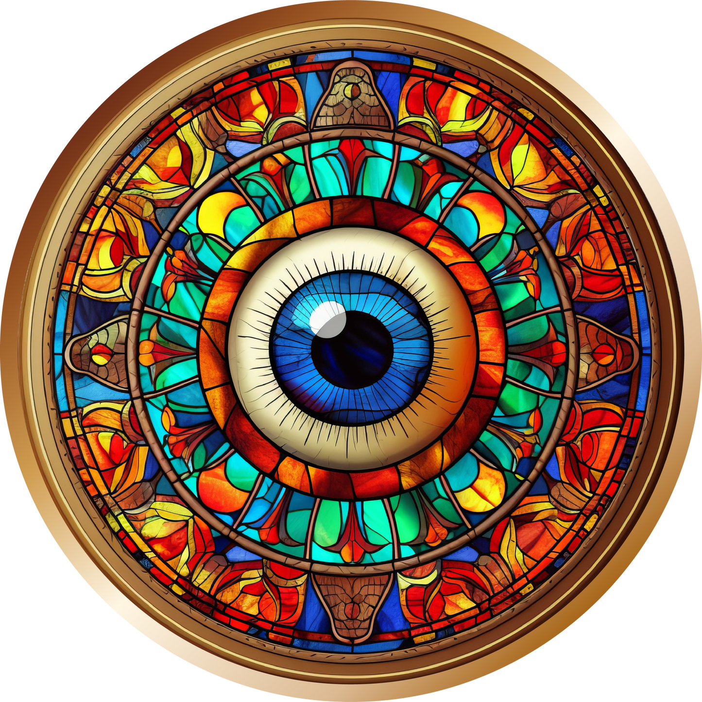 STAINED GLASS EVIL EYE 4