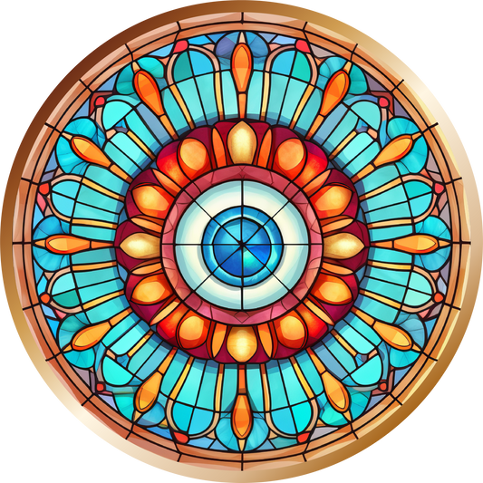 STAINED GLASS EVIL EYE 5