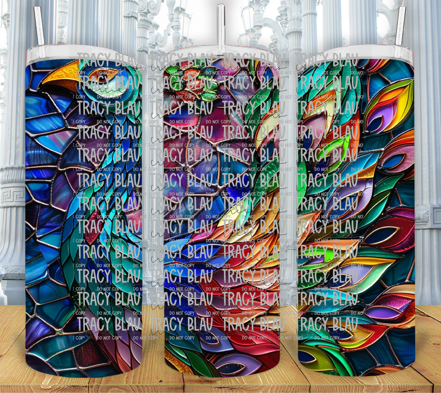 STAINED GLASS: PEACOCK