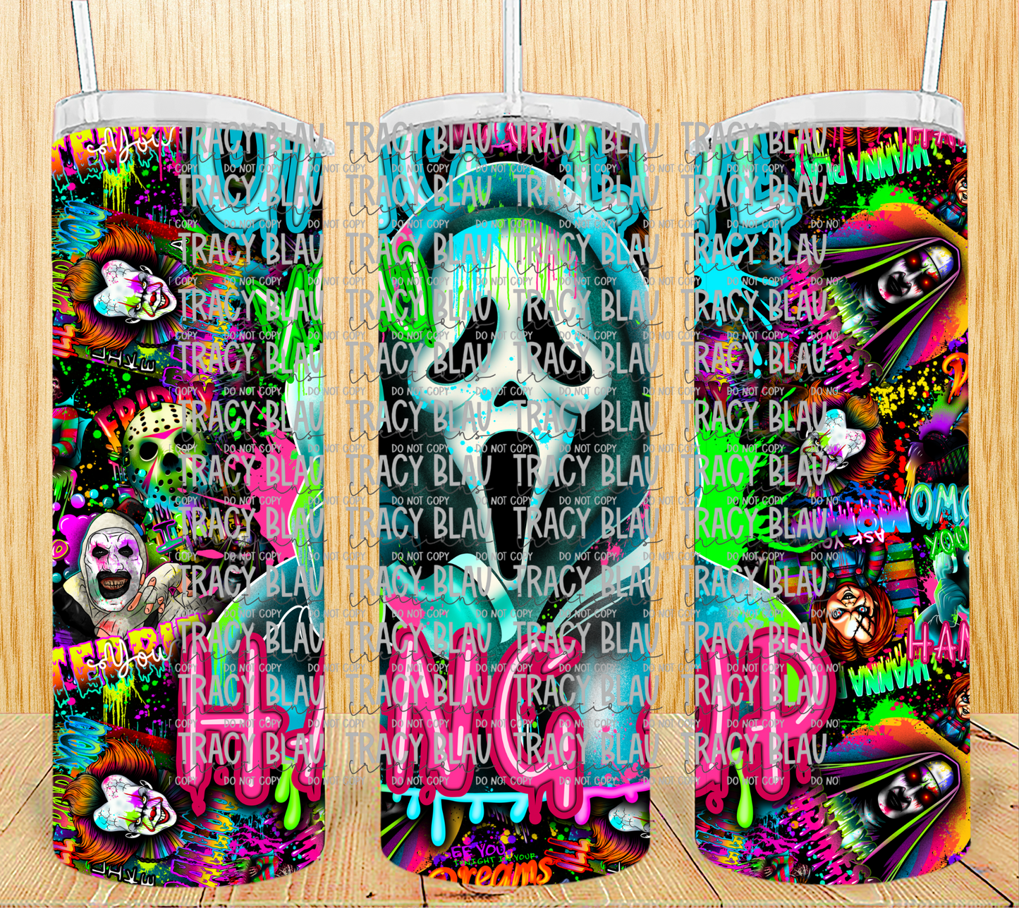 GHOST FACE TUMBLER