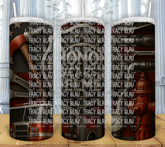 HONOR WEARS A HELMET