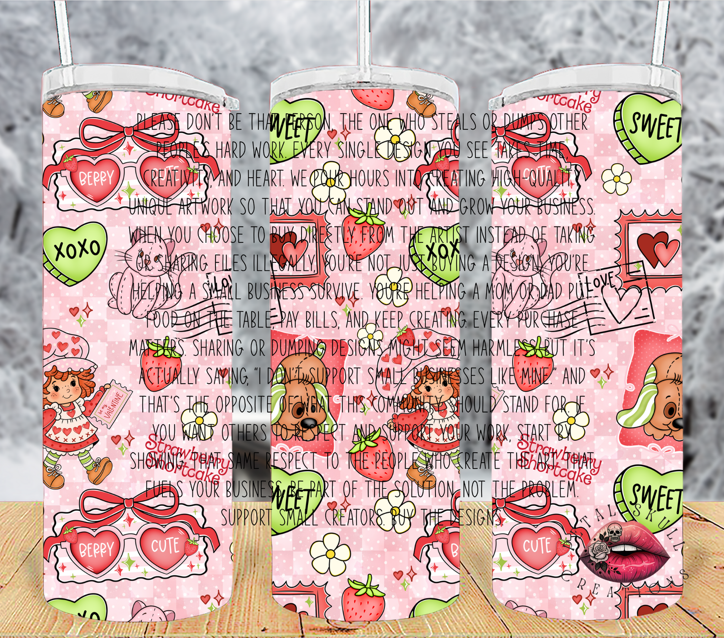 VALENTINE STRAWBERRY TUMBLER