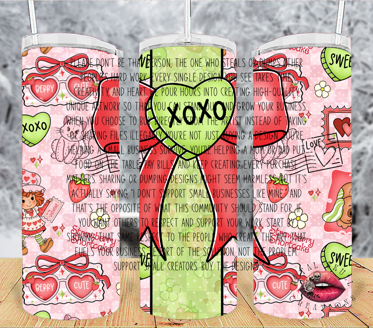 VALENTINE STRAWBERRY TUMBLER