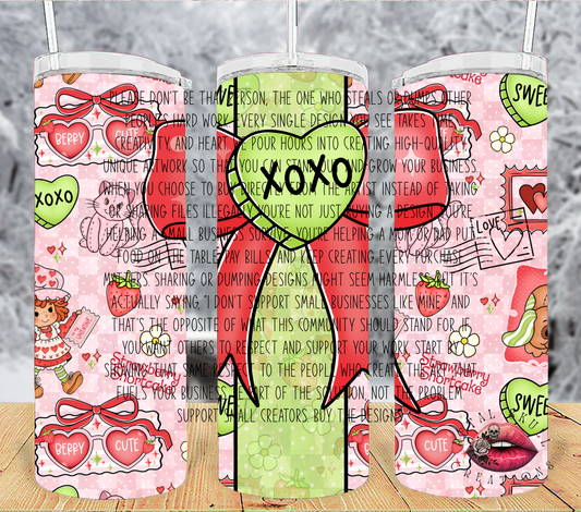 VALENTINE STRAWBERRY TUMBLER