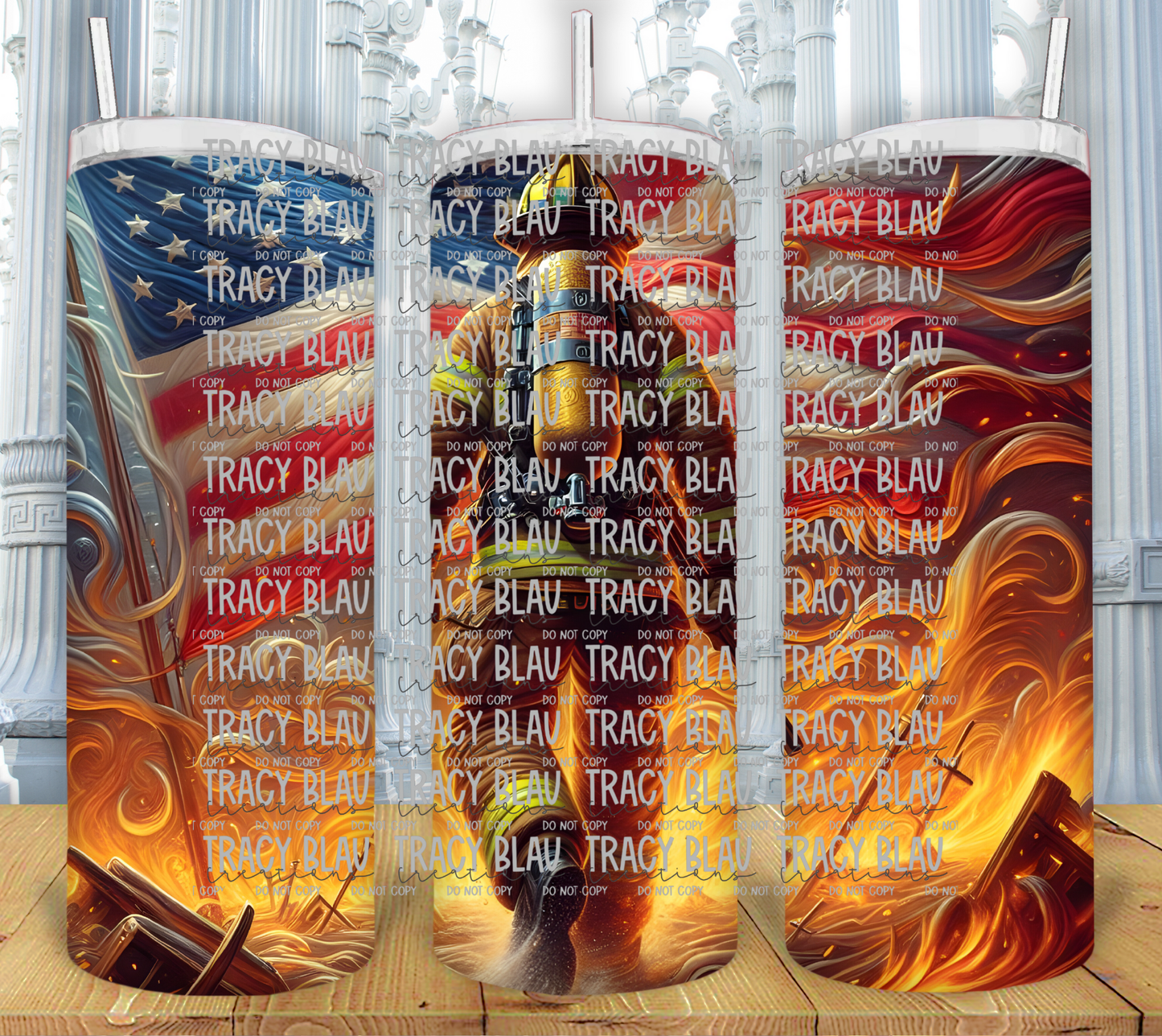 FIREFIGHTER AMERICAN FLAG