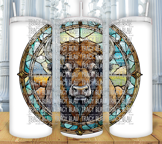 STAINED GLASS: HIGHLAND COW 1-02