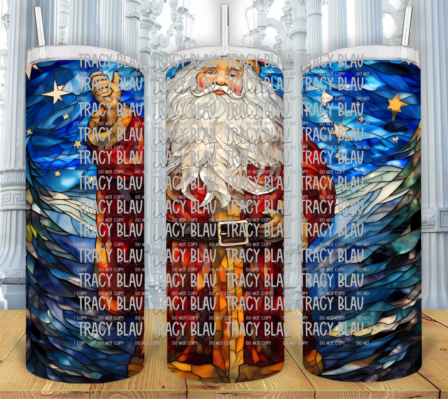 STAINED GLASS : SANTA 23