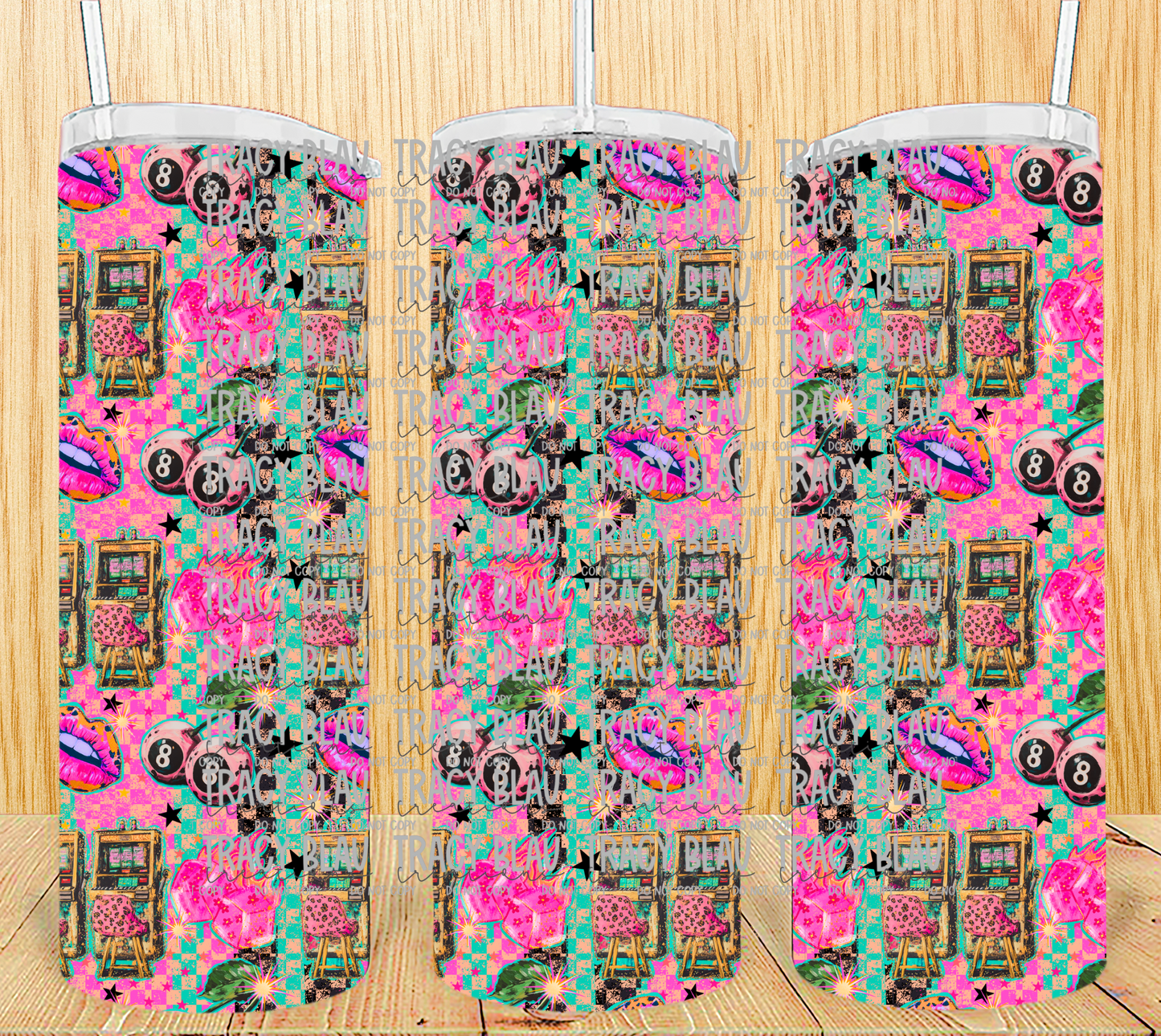 MAKE YOUR OWN LUCK MIX MEDIA TUMBLER