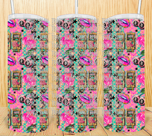 MAKE YOUR OWN LUCK MIX MEDIA TUMBLER