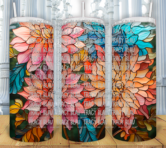 STAINED GLASS: FLOWER STAINED PASTEL
