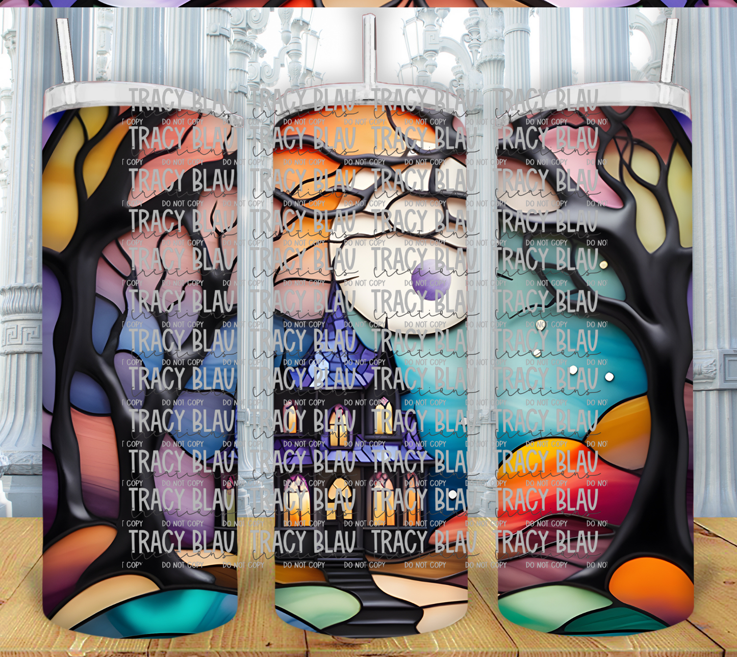 STAINED GLASS: HAUNTED HOUSE