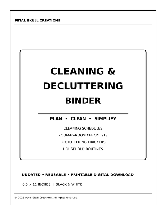 CLEANING & DECLUTTERING
