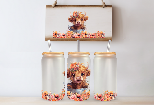 EASTER SPRING HIGHLAND COW