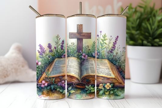 FLORAL BIBLE CROSS 3