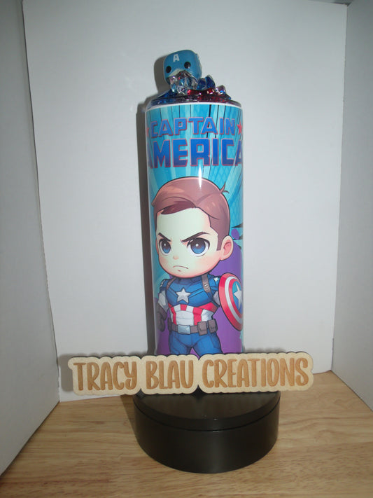 CUSTOM LID CAPT AMERICA