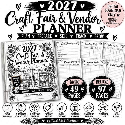 Craft Fair & Vendor Planner (DIGITAL FILE ONLY)