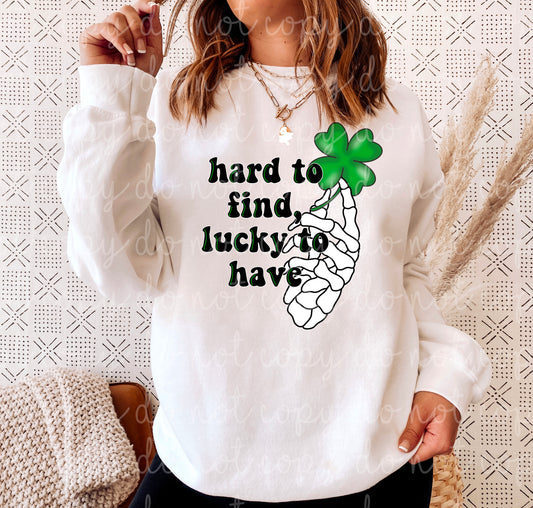 HARD TO FIND LUCKY TO FIND GREEN