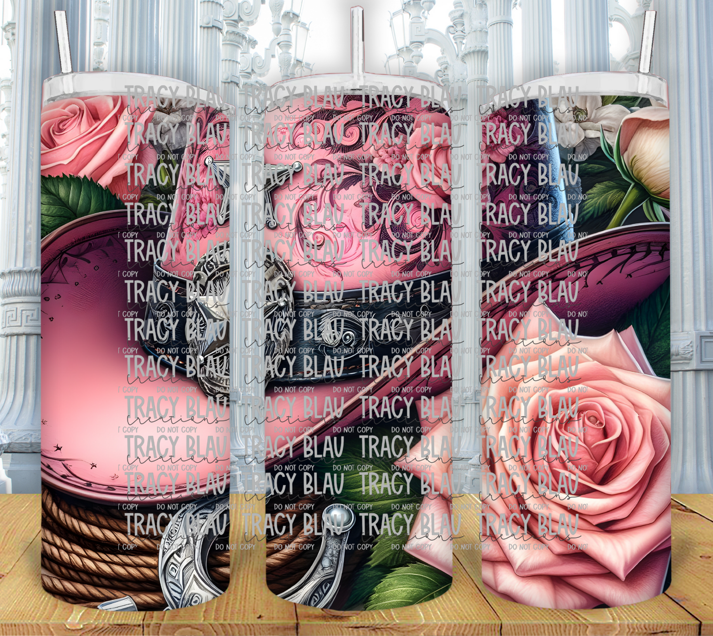 PINK COWGIRL FLORAL HAT