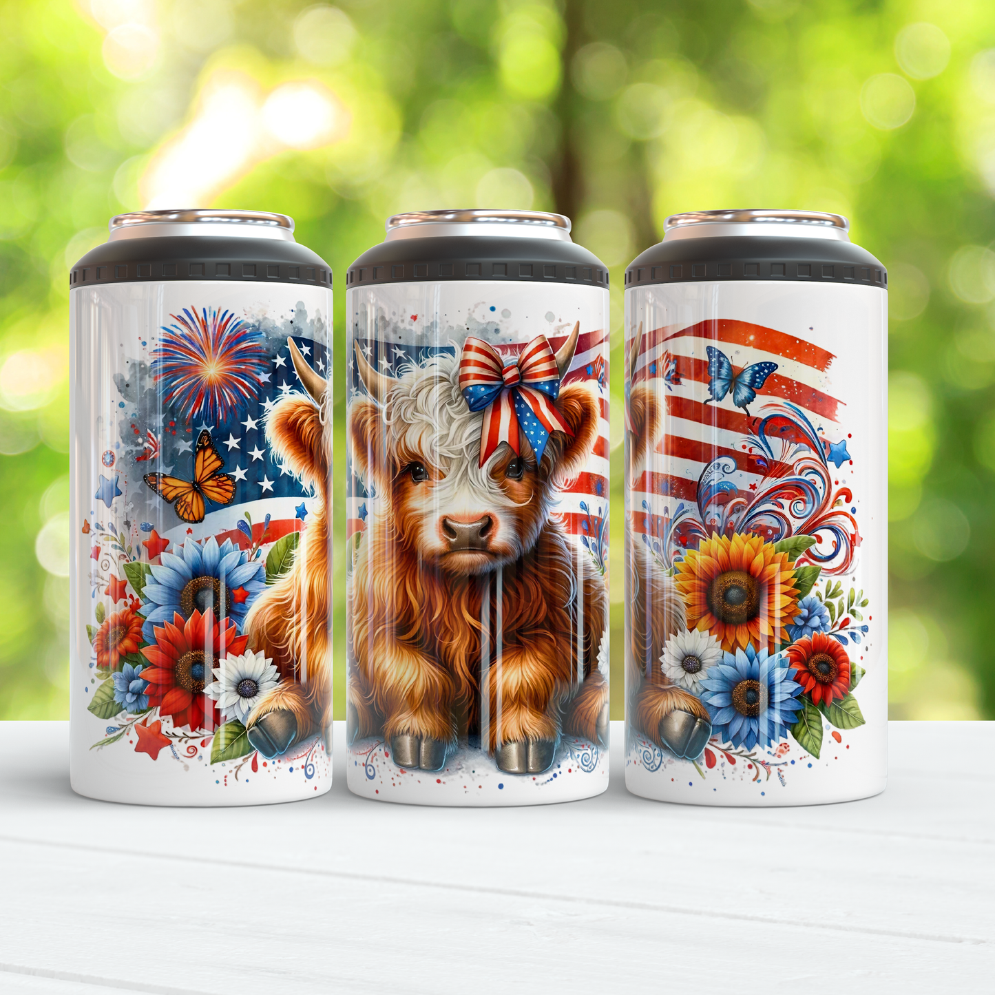 PATRIOTIC HIGHLAND COW 2