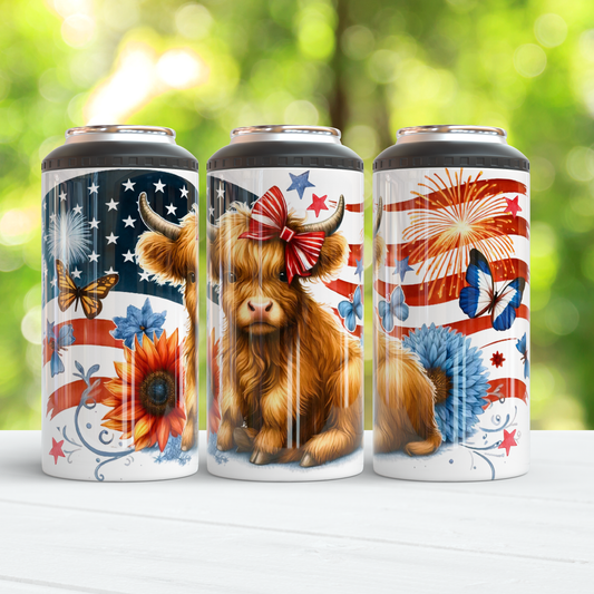 PATRIOTIC HIGHLAND COW