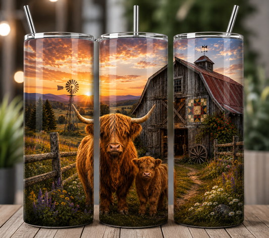 RUSTIC FARM SUNSET