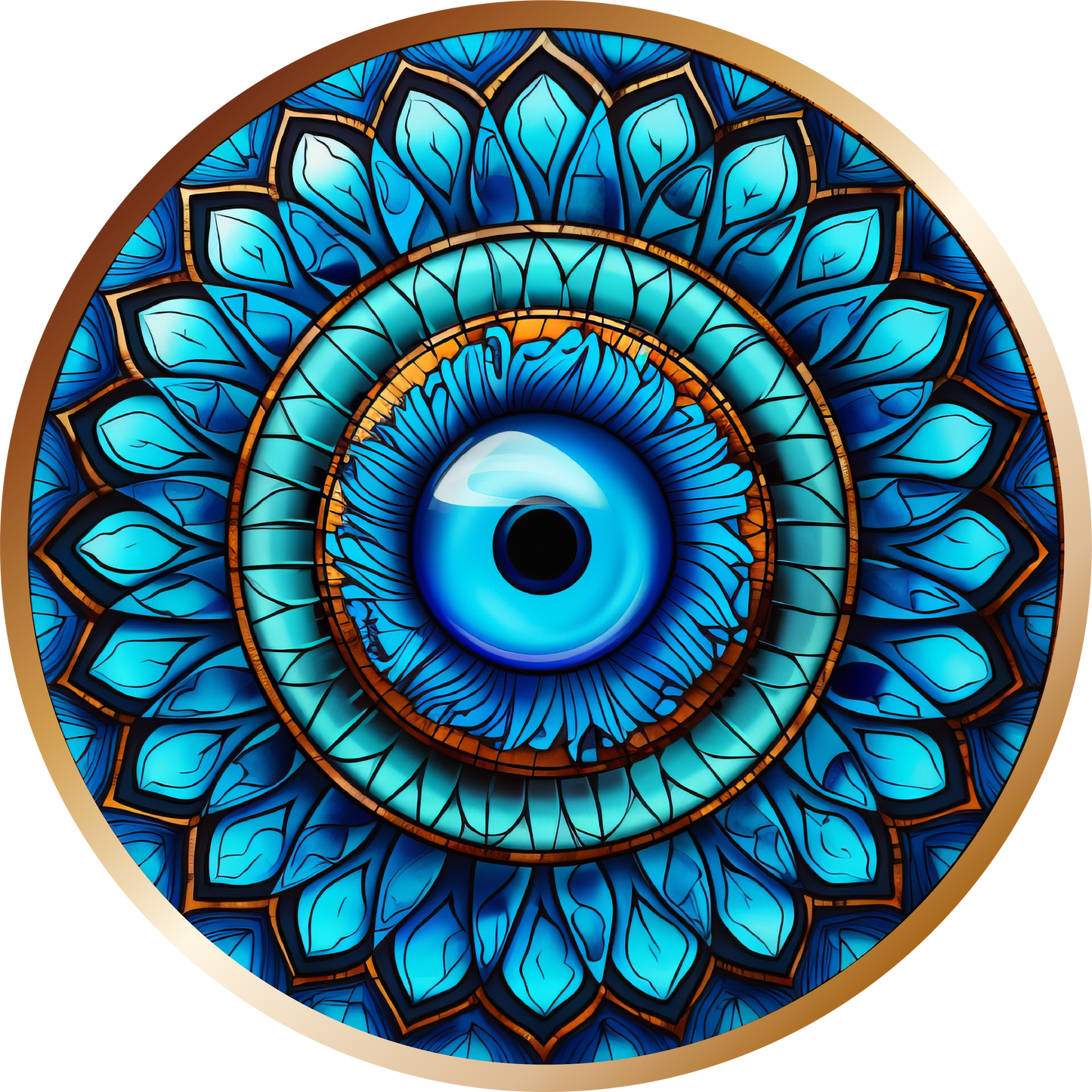 STAINED GLASS EVIL EYE