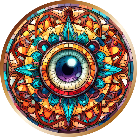 STAINED GLASS EVIL EYE 2