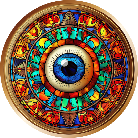 STAINED GLASS EVIL EYE 4