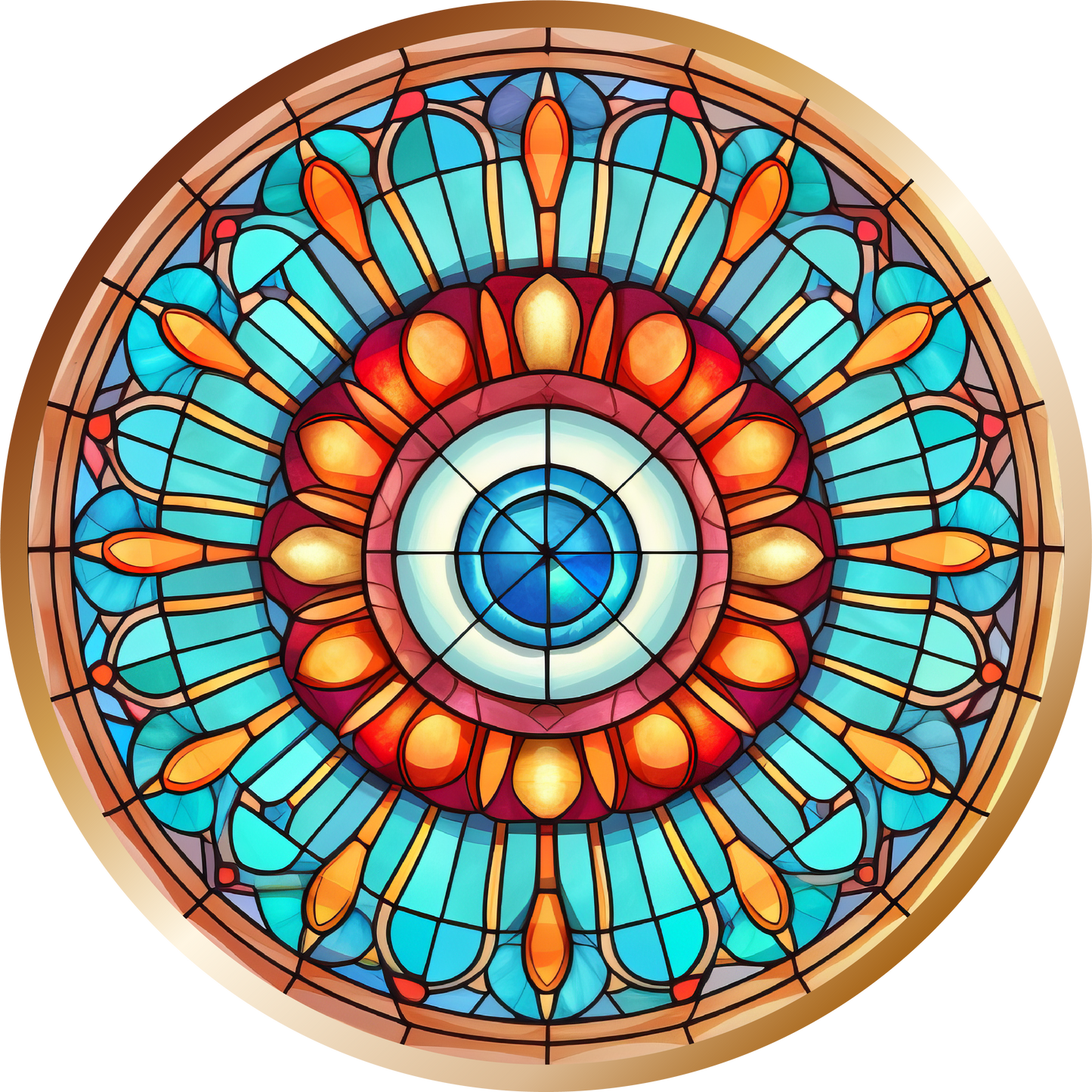 STAINED GLASS EVIL EYE 5