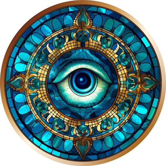 STAINED GLASS EVIL EYE 6